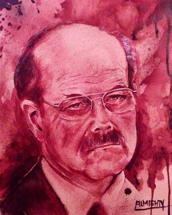 Ryan Almighty Art Print featuring the painting BTK DENNIS RADER port fresh blood by Ryan Almighty