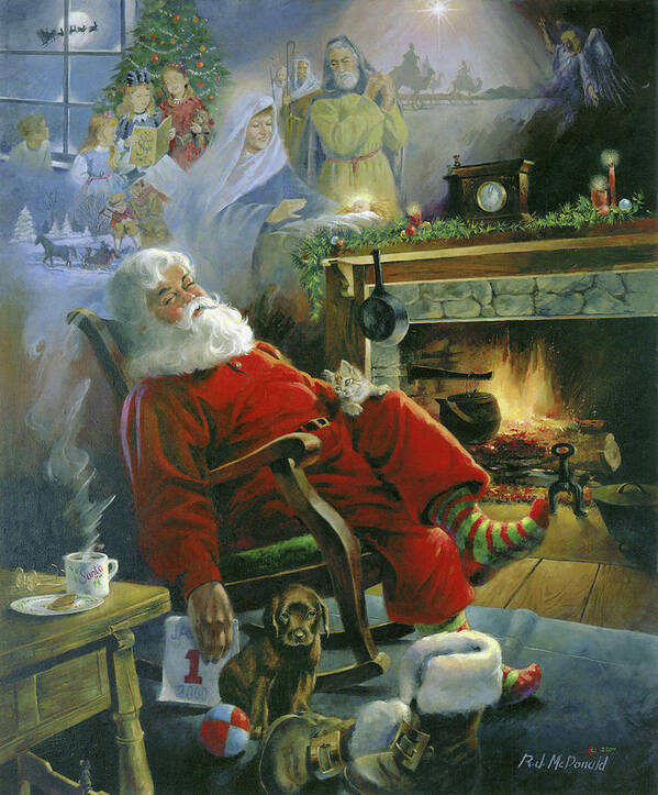 Christmas Memories Art Print featuring the painting Christmas Memories by R.j. Mcdonald