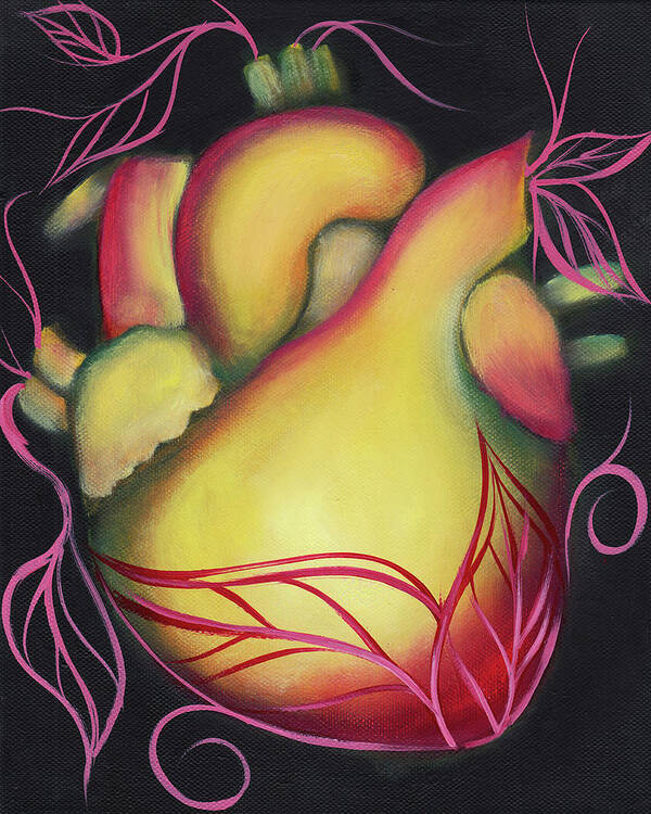 Sacred Heart Art Print featuring the painting Consecrated by Abril Andrade