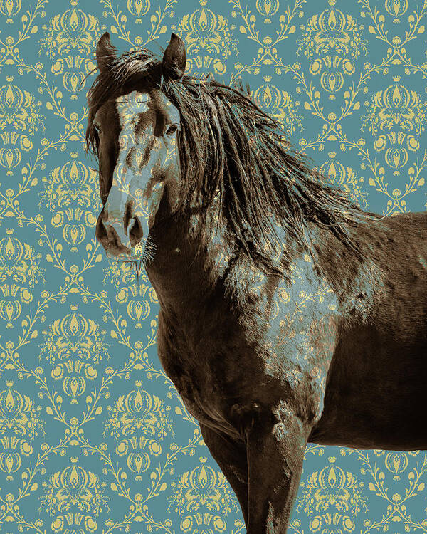 Horse Art Print featuring the photograph Crazy Blue 2 by Mary Hone