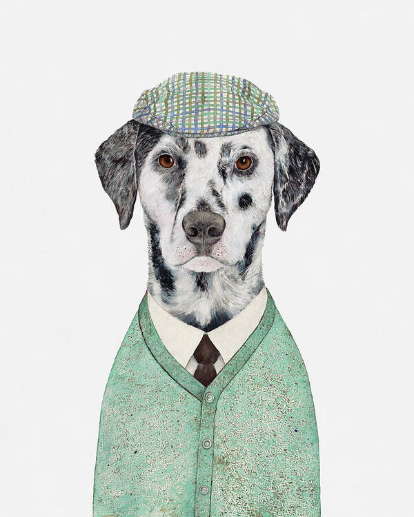 Dalmatian Art Print featuring the painting Dalmatian Mint by Animal Crew