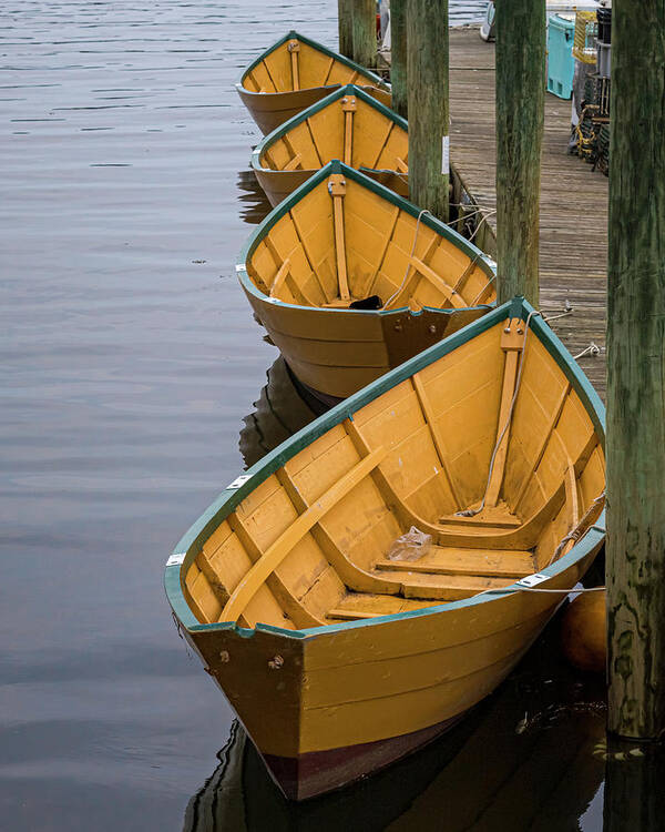 Cape Ann Art Print featuring the photograph Dinghies by Ray Silva