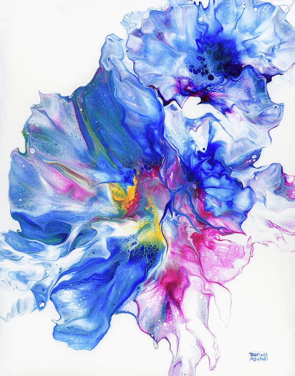 Abstract Art Print featuring the painting Double Blooms by Darice Machel McGuire