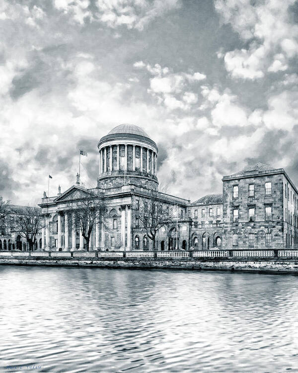 Dublin Art Print featuring the photograph Dublin Four Courts in Winter by Mark Tisdale