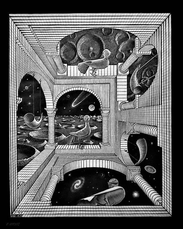 Maurits Cornelis Escher Art Print featuring the photograph Escher 133 by Rob Hans
