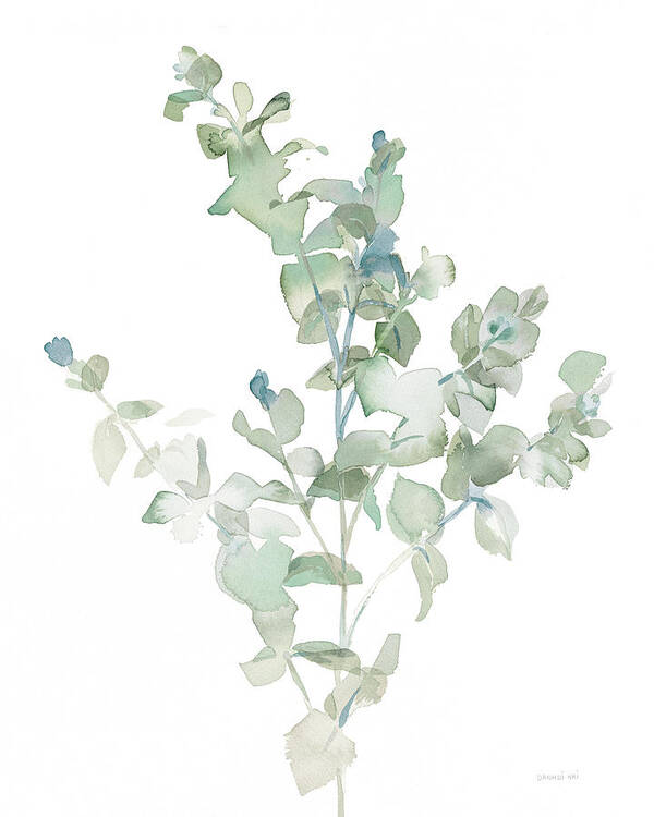Branches Art Print featuring the painting Eucalyptus II Cool by Danhui Nai