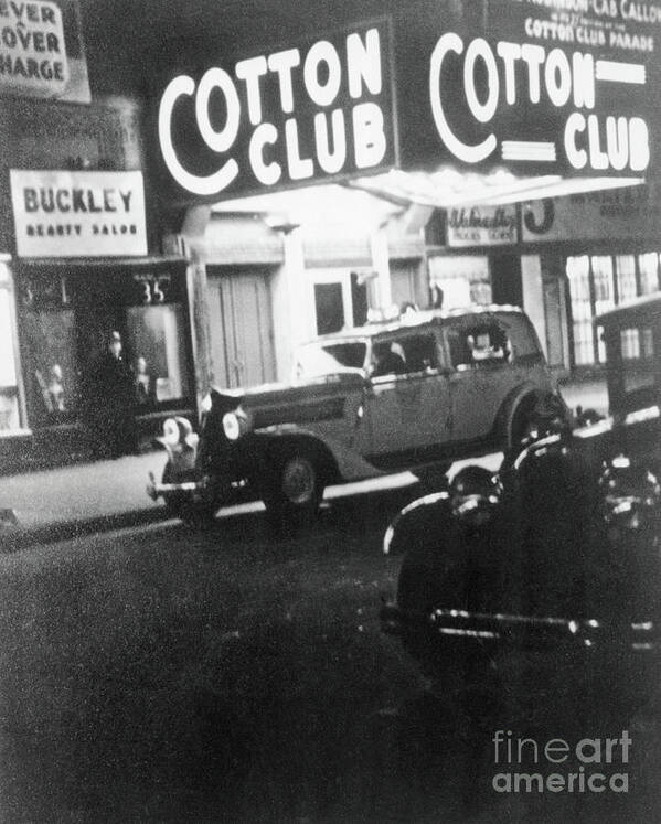 People Art Print featuring the photograph Exterior Of Harlems Cotton Club by Bettmann