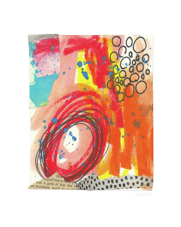 Abstract Art Print featuring the painting Fire II by Courtney Prahl