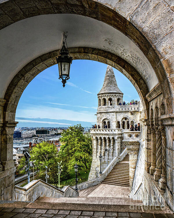 Fishermans Bastion Art Print featuring the photograph Fisherman's Bastion by David Meznarich