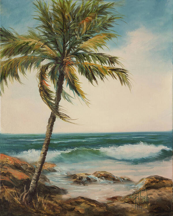 Beach Art Print featuring the painting Florida is my home by Lynne Pittard