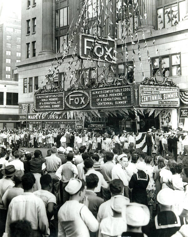 Fox Theatre Art Print featuring the photograph Fox Theatre, Philadelphia by Unknown