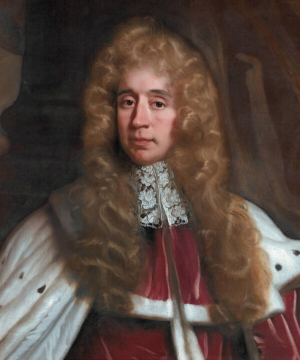 17th Century Art Art Print featuring the painting George, 1st Baron Jeffreys of Wem by John Riley