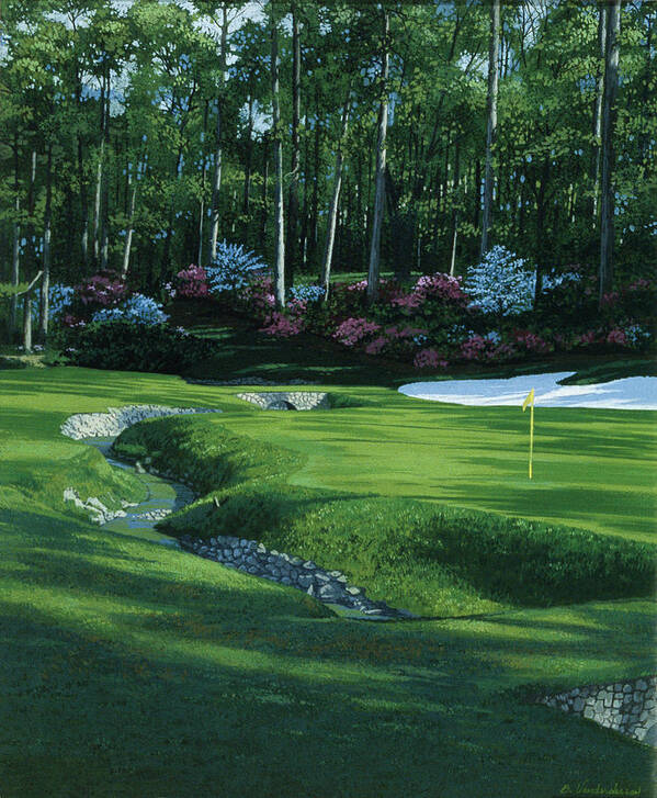 Golf Course Art Print featuring the painting Golf Course 4 by William Vanderdasson