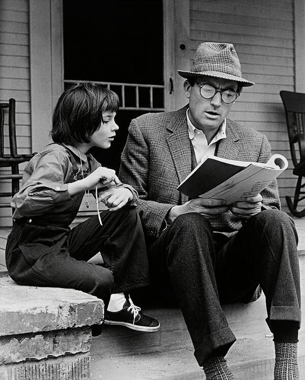 Gregory Peck Art Print featuring the photograph GREGORY PECK and MARY BADHAM in TO KILL A MOCKINGBIRD -1962-. by Album
