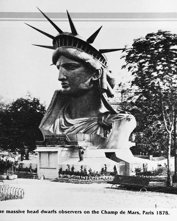 People Art Print featuring the photograph Head Of Statue Of Liberty In France by Hulton Archive