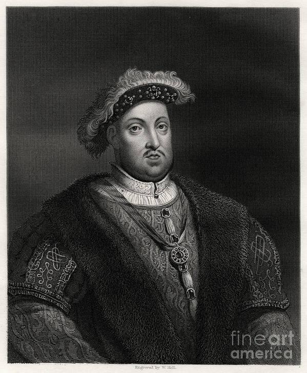 Engraving Art Print featuring the drawing Henry Viii, King Of England by Print Collector
