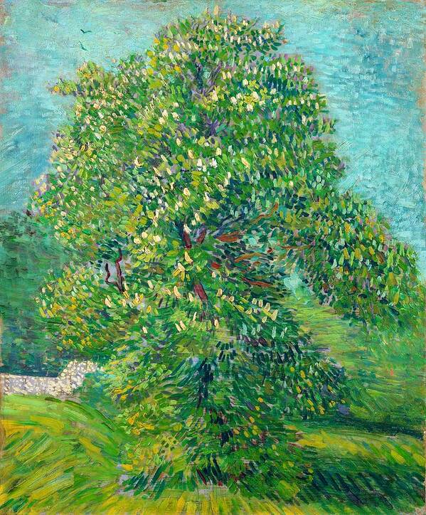 Vincent Willem Van Gogh Art Print featuring the painting Horse Chestnut Tree in Blossom - Digital Remastered Edition by Vincent van Gogh