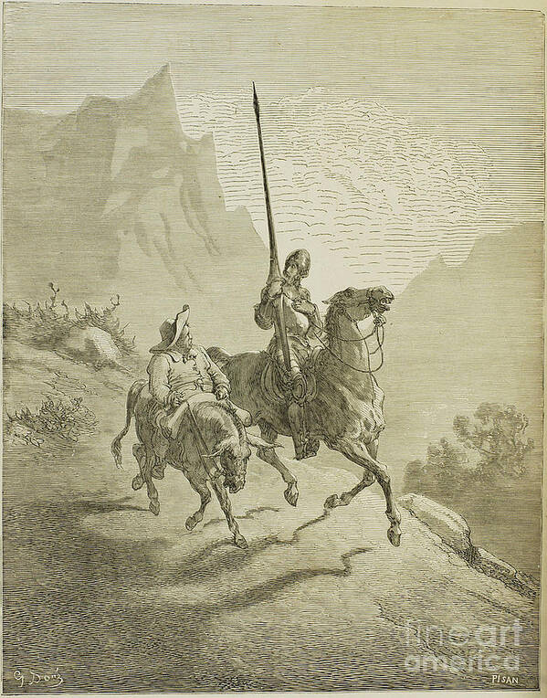 1880-1889 Art Print featuring the drawing Illustration To The Book Don Quixote De by Heritage Images