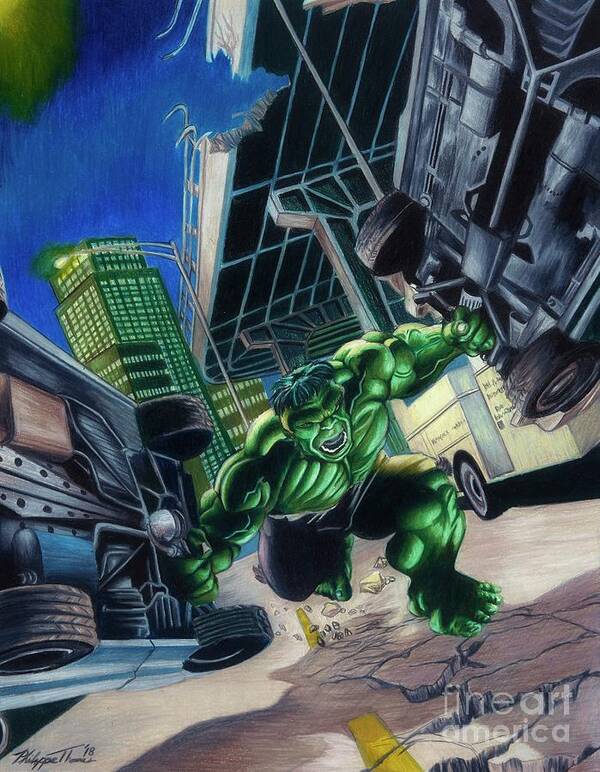 Hulk Art Print featuring the drawing Immortal Hulk #4 by Philippe Thomas