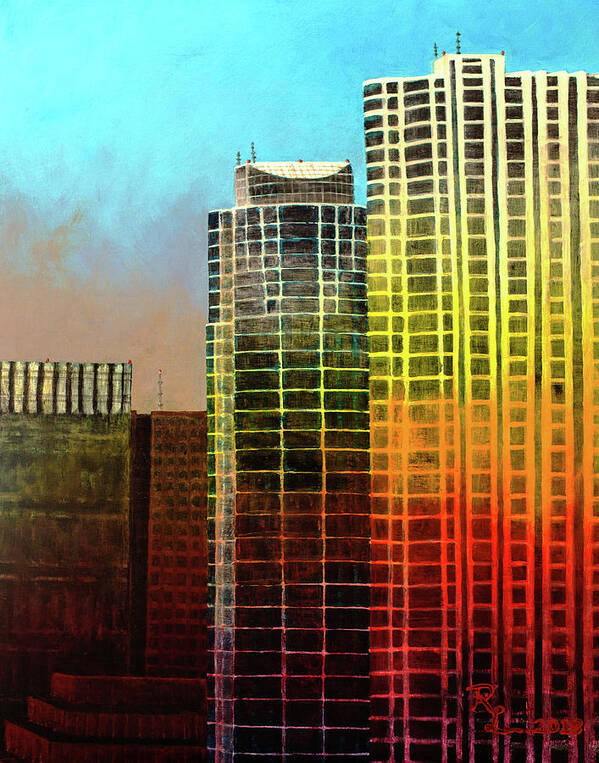 Austin Art Print featuring the painting It Takes A Rainbow by Renee Logan