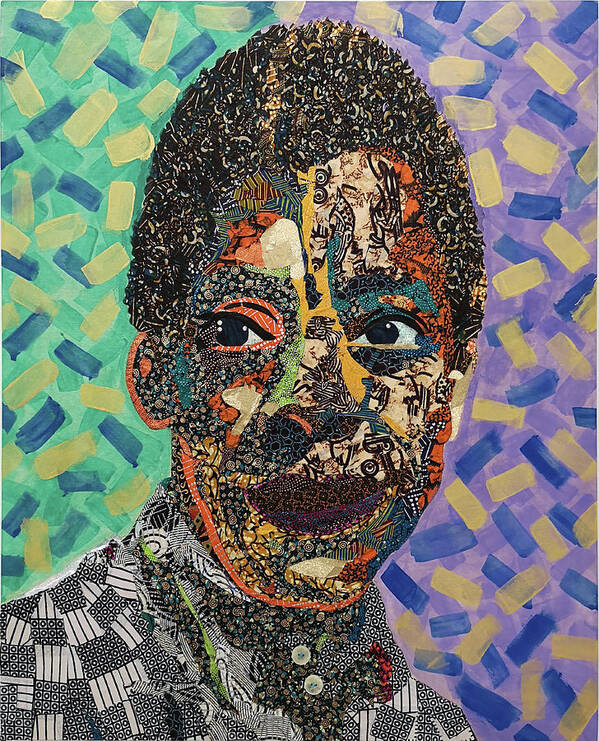 James Baldwin - The Fire Next Time Is From My Black Icon Series And Just Captures The Poet Art Print featuring the mixed media James Baldwin The Fire Next Time by Apanaki Temitayo M