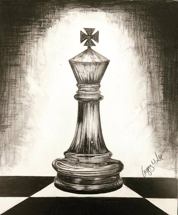 Chess Art Print featuring the drawing Ke8 by Gregory Lee