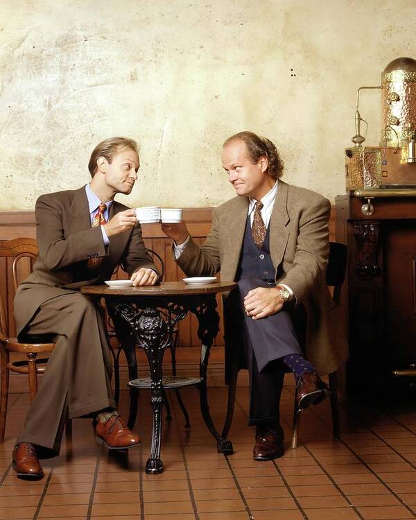 David Hyde Pierce Art Print featuring the photograph KELSEY GRAMMER and DAVID HYDE PIERCE in FRASIER-TV -1993-. by Album