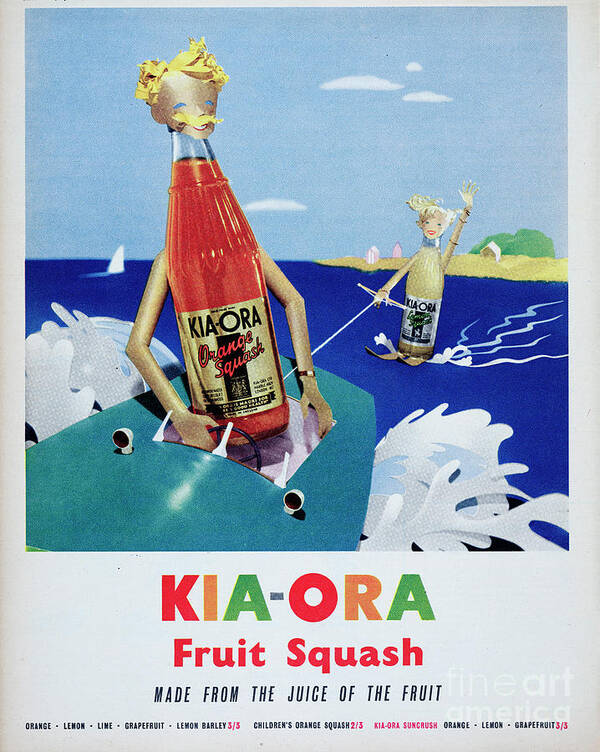 1950-1959 Art Print featuring the photograph Kia-ora Fruit Squash by Picture Post