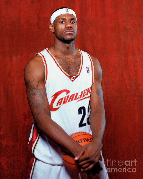 Nba Pro Basketball Art Print featuring the photograph Lebron James Portraits by Nathaniel S. Butler