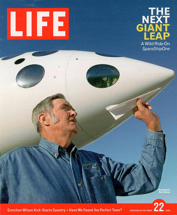 Burt Rutan Art Print featuring the photograph LIFE Cover: October 22, 2004 by Mark Greenberg