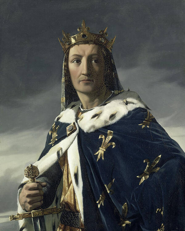 Lehmann Louis Viii Art Print featuring the painting Louis VIII, King of France by Henri Lehmann
