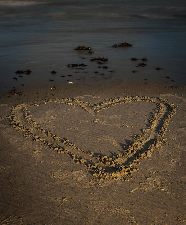 Love Art Print featuring the photograph Love on the Beach by Vicky Edgerly