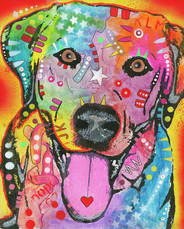 Loving Joy Art Print featuring the mixed media Loving Joy by Dean Russo- Exclusive