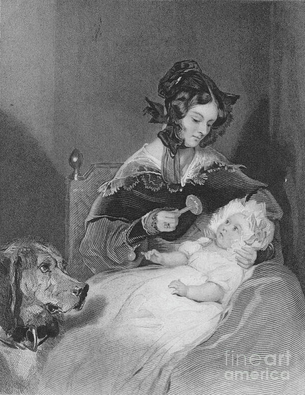 Engraving Art Print featuring the drawing Marchioness Of Abercorn And Child, 1837 by Print Collector