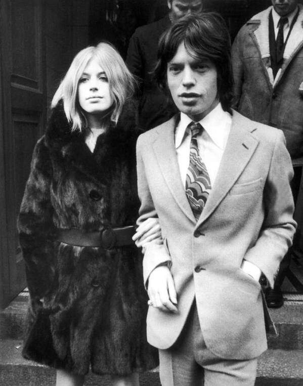 Vertical Art Print featuring the photograph Marianne Faithfull And Mick Jagger, 1969 by Keystone-france