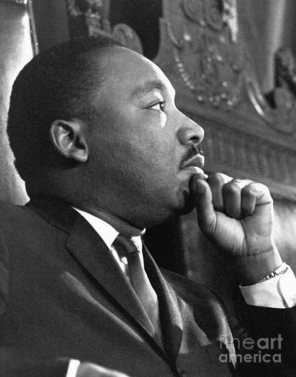 Event Art Print featuring the photograph Martin Luther King Jr. Before A Speech by Bettmann