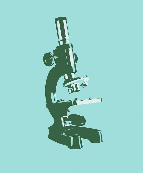 Biology Art Print featuring the drawing Microscope by CSA Images