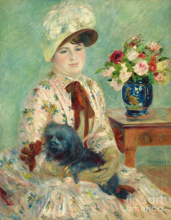 Renoir Art Print featuring the painting Mademoiselle Charlotte Berthier, 1883 by Pierre Auguste Renoir