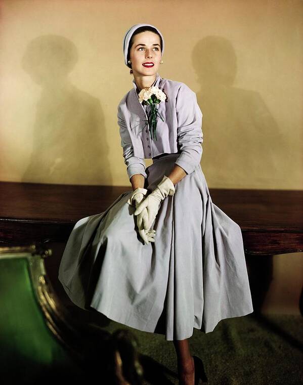 Fashion Art Print featuring the photograph Model In A Judy 'n Jill Suit by Horst P. Horst