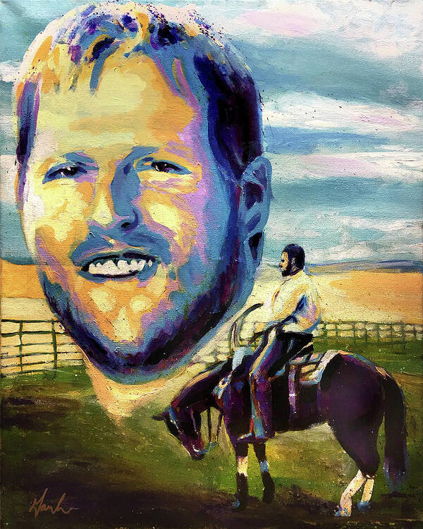 Portrait Art Print featuring the painting Nate by Steve Gamba