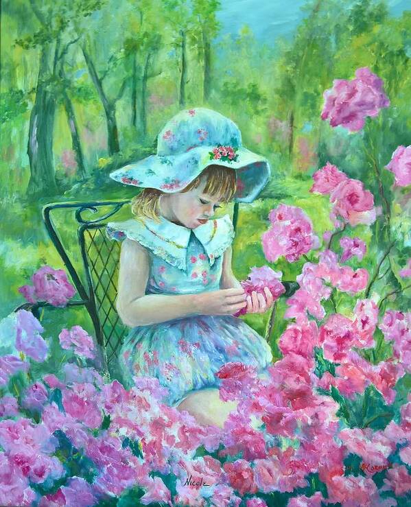 Children Art Print featuring the painting Nicole by ML McCormick