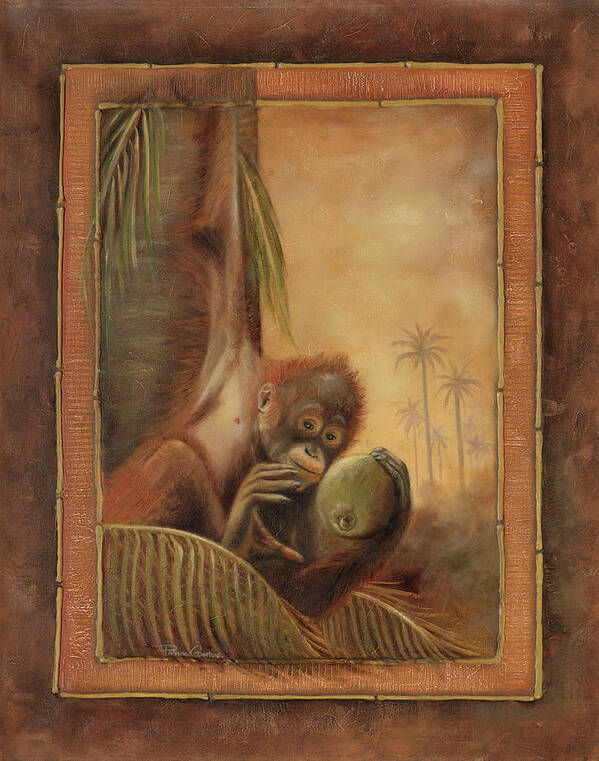 Orangutan Art Print featuring the painting Orangutan I by Patricia Pinto