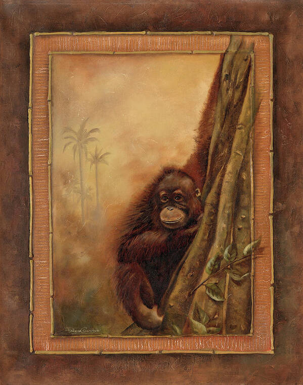 Orangutan Art Print featuring the painting Orangutan II by Patricia Pinto