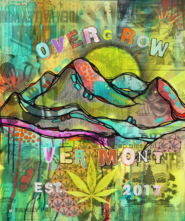 Overgrow Vermont Art Print featuring the mixed media Overgrow Vermont by Dean Russo- Exclusive