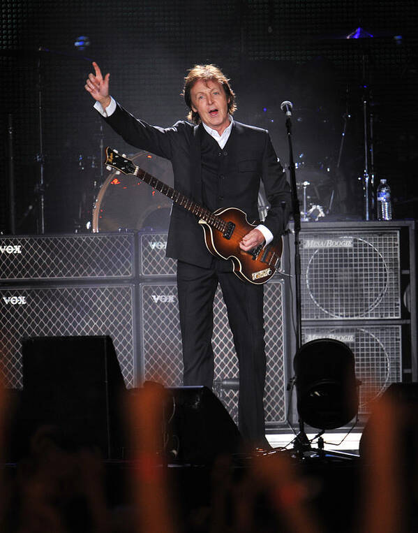 Paul Mccartney Art Print featuring the photograph Paul Mccartney Brings The House Down At by New York Daily News Archive