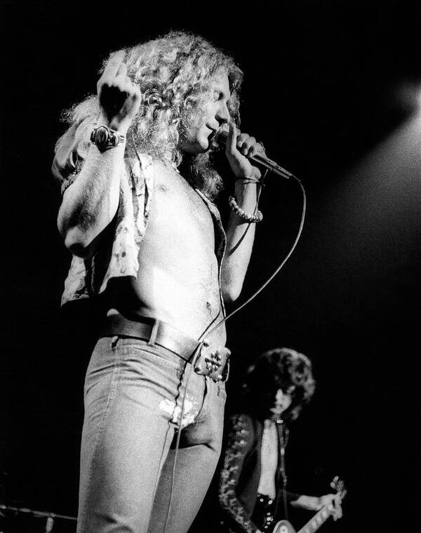 Led Zeppelin Art Print featuring the photograph Photo Of Robert Plant And Led Zeppelin by David Redfern