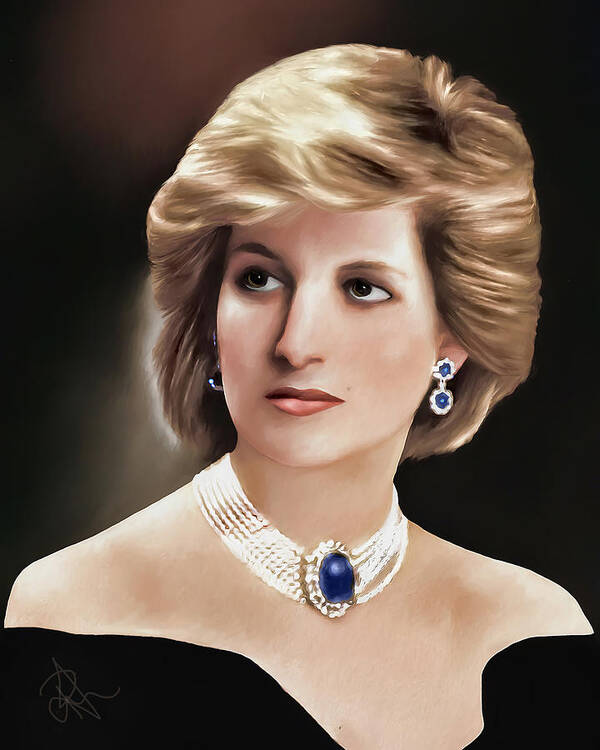 Princess Art Print featuring the digital art Princess Diana by Pennie McCracken