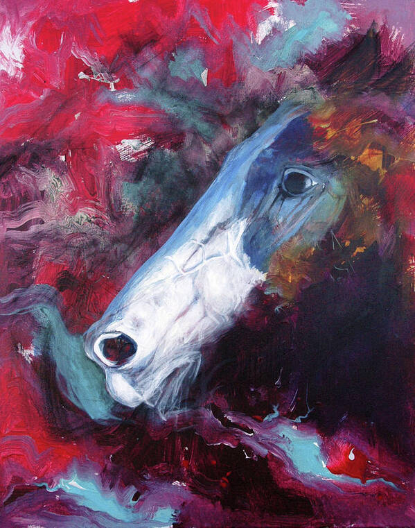 Horse Art Print featuring the painting Red Horse by Cynthia Westbrook