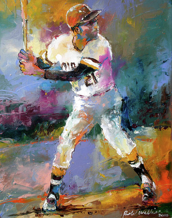 Roberto Clemente Art Print featuring the painting Roberto Clemente by Richard Wallich