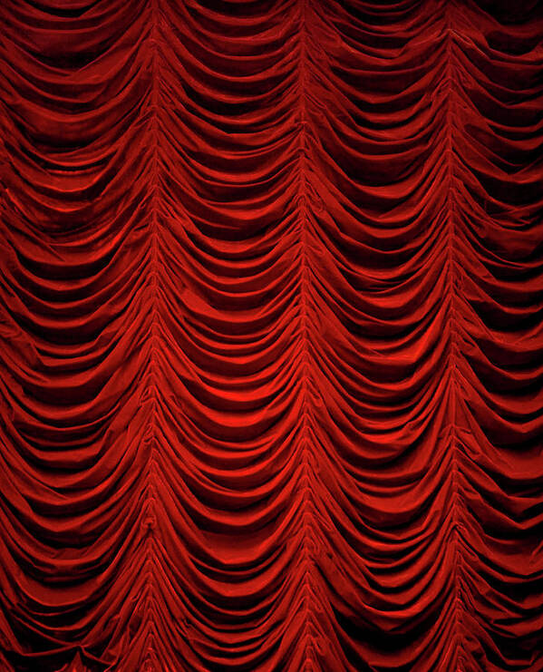 Full Frame Art Print featuring the photograph Ruffled Red Curtain by Frank Rothe
